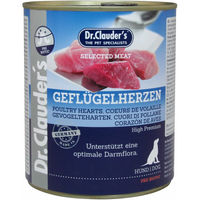 Produktbild von Dr. Clauders Selected Meat Geflügelherzen Hundefutter Nass Adult mit hohem Fleischanteil 6x 800 g - 6 x 800 g