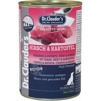 Produktbild von Dr. Clauders Selected Meat Hirsch und Kartoffel Hundefutter Adult Haut und Fell 6 x 400 g - 6 x 400 g