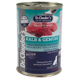 Dr. Clauders Selected Meat Hund Adult Kalb & Gemüse getreidefrei 6 x 400 g Dose - 6 x 400 g – Bild 1 von 4