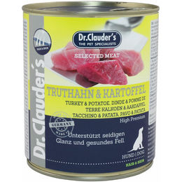 Dr. Clauders Selected Meat Hundefutter Truthahn und Kartoffel Haut und Fell 6x 800 g Dose - 6 x 800 g – Bild 1 von 4
