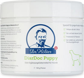Produktbild von Dr. Hölter DiarDoc Puppy Verdauungszusatz für Welpen mit Probiotika und Elektrolyten als Pulver 150g