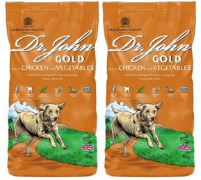 Dr John Gold Trockenfutter Huhn und Gemüse für adulte Hunde 2x4 kg ohne Farb- und Aromastoffe – Bild 1 von 3