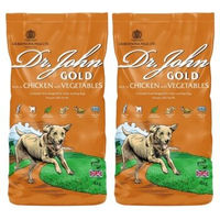 Produktbild von Dr John Gold Trockenfutter Huhn und Gemüse für adulte Hunde 2x4 kg ohne Farb- und Aromastoffe