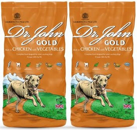 Dr. John Gold Trockenfutter Huhn und Gemüse für Hunde Adult 2x15 kg ohne Farb- und Aromastoffe - 2 x 15 kg – Bild 1 von 3