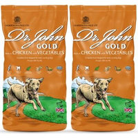 Produktbild von Dr. John Gold Trockenfutter Huhn und Gemüse für Hunde Adult 2x15 kg ohne Farb- und Aromastoffe - 2 x 15 kg