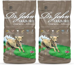 Dr John Hundetrockenfutter Adult Huhn & Kartoffeln Getreidefrei Hypoallergen 2x12,5 kg – Bild 1 von 3