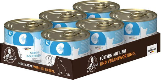 Dr. Link Spezial-Diät Niereninsuffizienz Renal Huhn und Hering Diätfutter für Hunde und Katzen – Bild 1 von 2