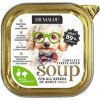 Produktbild von DR MALOU Gefriergetrocknete Ente mit Brokkoli Hundesuppe 12g