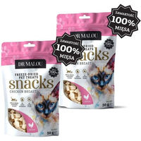 Produktbild von Dr. Malou Gefriergetrocknete Hühnerbrust Fleischwürfel Katzen Leckerlis 2x50g