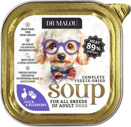 DR MALOU Gefriergetrocknete Hundesuppe Ente mit Heidelbeere 12g – Bild 1 von 1
