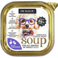 Produktbild von DR MALOU Gefriergetrocknete Hundesuppe Ente mit Heidelbeere 12g
