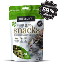 Produktbild von DR MALOU Gefriergetrocknete Katzen-Snacks mit Huhn und Gerstengras 50g