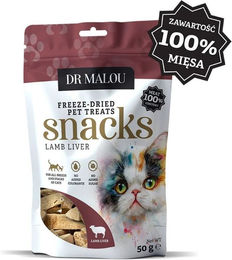 Produktbild von DR MALOU Gefriergetrocknete Lammleber Leckerlis für Katzen 50g