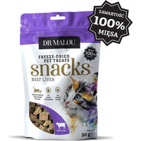 Produktbild von DR MALOU Gefriergetrocknete Rinderleber Snacks für Katzen Hypoallergen 50g
