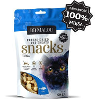 Produktbild von DR MALOU Gefriergetrocknete Thunfisch-Fleischwürfel Leckerlis für Katzen 50 g