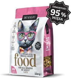 Produktbild von DR MALOU Gefriergetrocknetes Katzenfutter Huhn mit Hühnerherzen Getreidefrei 1 kg