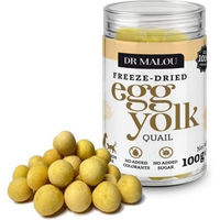 Produktbild von DR MALOU Gefriergetrocknetes Wachteleigelb Leckerli für Hunde und Katzen getreidefrei hypoallergen 100g