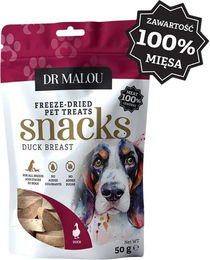 Produktbild von DR MALOU Hundeleckerli Fleischwürfel aus 100 % gefriergetrockneter Entenbrust, getreidefrei und hypoallergen, 50g