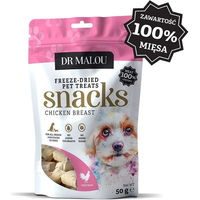Produktbild von DR MALOU Hundeleckerli Fleischwürfel aus 100 % gefriergetrockneter Hühnerbrust 50g