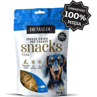 Produktbild von DR MALOU Hundeleckerli Thunfisch Fleischwürfel aus 100 % gefriergetrocknetem Thunfisch getreidefrei und monoprotein 50 g