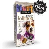 Produktbild von DR MALOU Lollipop Mixed Flavor Gefriergetrocknete Fleischlutscher für Hunde Huhn Getreidefrei 48g