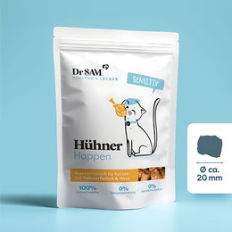 Dr. SAM Bio Hühner Happen Katzen Leckerli mit Haut und Fell Unterstützung 80g - 80 g – Bild 1 von 4