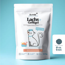 Produktbild von Dr. Sam Hundefutter Lachs und Geflügel 600 g - 600 g