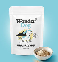 Produktbild von DR. SAM Hundepulver zur täglichen Gesundheitsunterstützung
