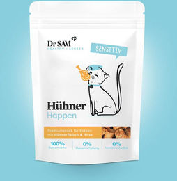 Produktbild von Dr. Sam Katzen Leckerli Hühner Happen 80g