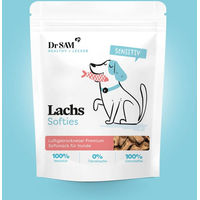 Produktbild von Dr. SAM Lachs Softies Belohnungssnack für Hunde getreidefrei mit hohem Fleischanteil 150g