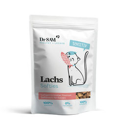 Dr. SAM Lachs Softies Katzen Leckerlis mit Omega-3 für Haut, Fell und Verdauung 100 g - 100 g – Bild 1 von 2