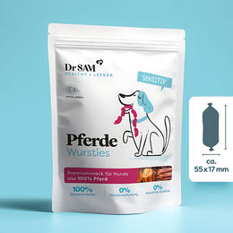 Produktbild von Dr. Sam Pferde Belohnungssnack Wursties getreidefrei und hypoallergen 120 g - 120 g