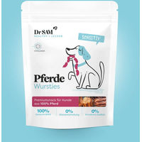 Produktbild von Dr. Sam Pferde Wursties Trockenfleisch für Hunde getreidefrei hypoallergen glutenfrei 120g - 120 g