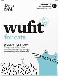 Dr. SAM wufit Cat Ergänzungsfuttermittel Tabletten zur Unterstützung von Magen-Darm und Immunsystem für Katzen aller Altersstufen 6 Stück – Bild 1 von 6