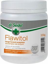 Produktbild von DR SEIDEL Flawitol Vitamine für Welpen großer Rassen zur Unterstützung von Immunsystem, Gelenken und Knochen 200 Tabletten