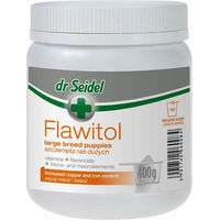 Produktbild von DR SEIDEL Flawitol Vitamine für Welpen großer Rassen zur Unterstützung von Immunsystem, Gelenken und Knochen 400 g Pulver