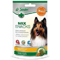 Produktbild von DR SEIDEL Funktionssnack Mix 2in1 für Hunde Adult für schönes Fell und frischen Atem 90g