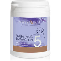 Produktbild von Dr. Weyrauch Nr. 5 Frühlingserwachen Nahrungsergänzung für erwachsene Hunde mit Vitaminen zur Unterstützung von Leber und Magen-Darm-Trakt 140 Kapseln