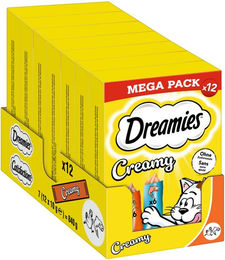 Dreamies Creamy Katzen-Leckerli Huhn & Lachs Multipack 7 x 12 x 10g für alle Altersstufen – Bild 1 von 3