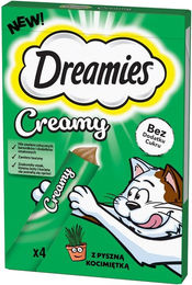 Dreamies Creamy Katzenminze Cremige Leckerlis für Katzen Multipack 5x4x10g - 4 x 10 g – Bild 1 von 3
