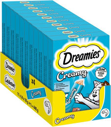 Dreamies Creamy Lachs Katzen-Leckerli für erwachsene Katzen 11 x 4 x 10g – Bild 1 von 2