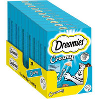 Produktbild von Dreamies Creamy Lachs Katzen-Leckerli für erwachsene Katzen 11 x 4 x 10g