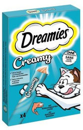 Produktbild von Dreamies Creamy Snack für Katzen Adult Lachs 44x10 g - 44 x 10 g