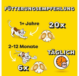 Produktbild von Dreamies Käse Leckerli für Kitten 4 x 180g