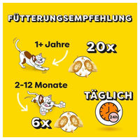 Produktbild von Dreamies Käse Leckerli für Kitten 4 x 180g