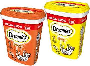 Produktbild von Dreamies Katzen Leckerli Tub 2x350g für alle Altersstufen - 2 x 350 g