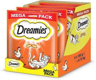 Dreamies Katzensnacks Huhn Leckerli für erwachsene Katzen 4 x 180 g - 4 x 180 g – Bild 1 von 7