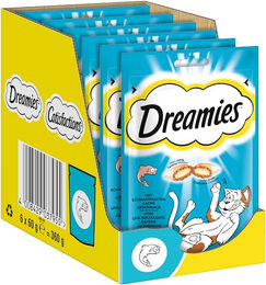 DREAMIES Katzensnacks Lachs für alle Altersstufen 6 x 60g - 6 x 60 g – Bild 1 von 13