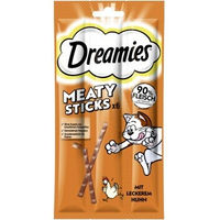 Produktbild von Dreamies Meaty Sticks Katzen Snack Huhn Adult 14x30 g