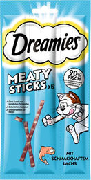 Produktbild von Dreamies Meaty Sticks Lachs Katzen Leckerli für erwachsene Katzen 30 g - 6 x 5 g